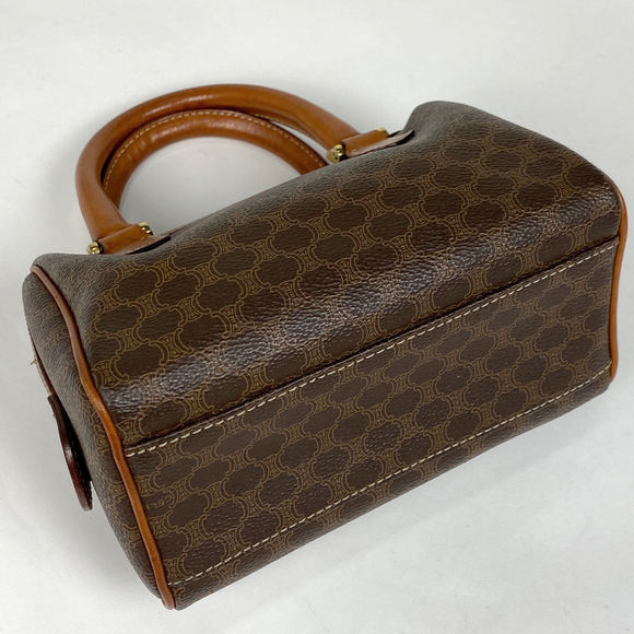 Celine Macadam Pattern Mini Handbag Coated Canvas Brown - Picture 2 of 6